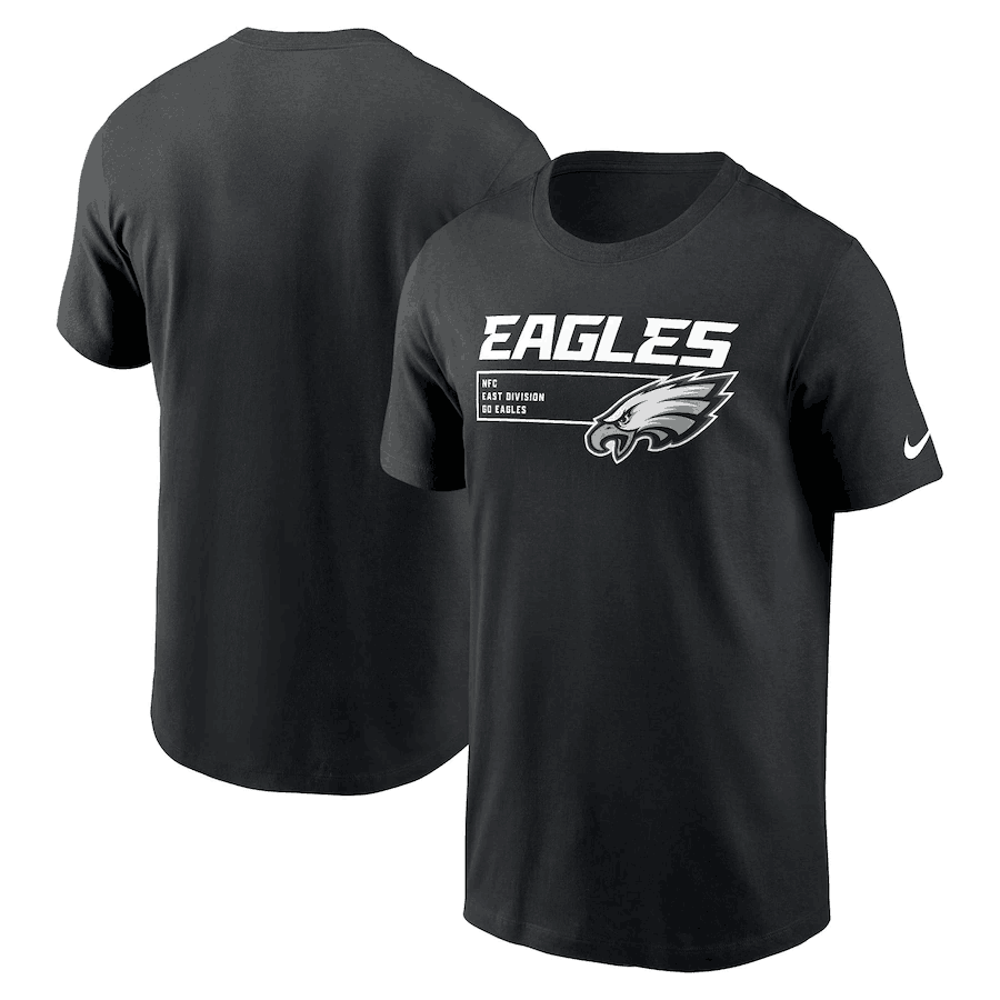 Men's Philadelphia Eagles Black Division Essential T-Shirt